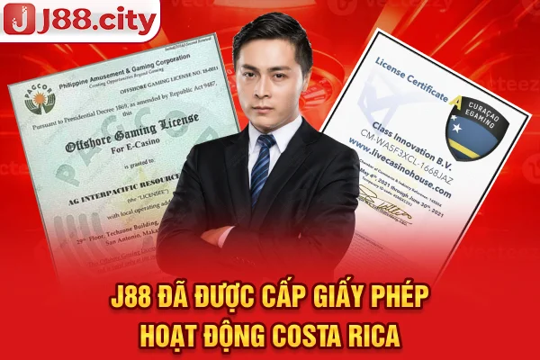 J88 đã được cấp giấy phép hoạt động bởi Tập đoàn Giải trí và Trò chơi Philippines PAGCOR